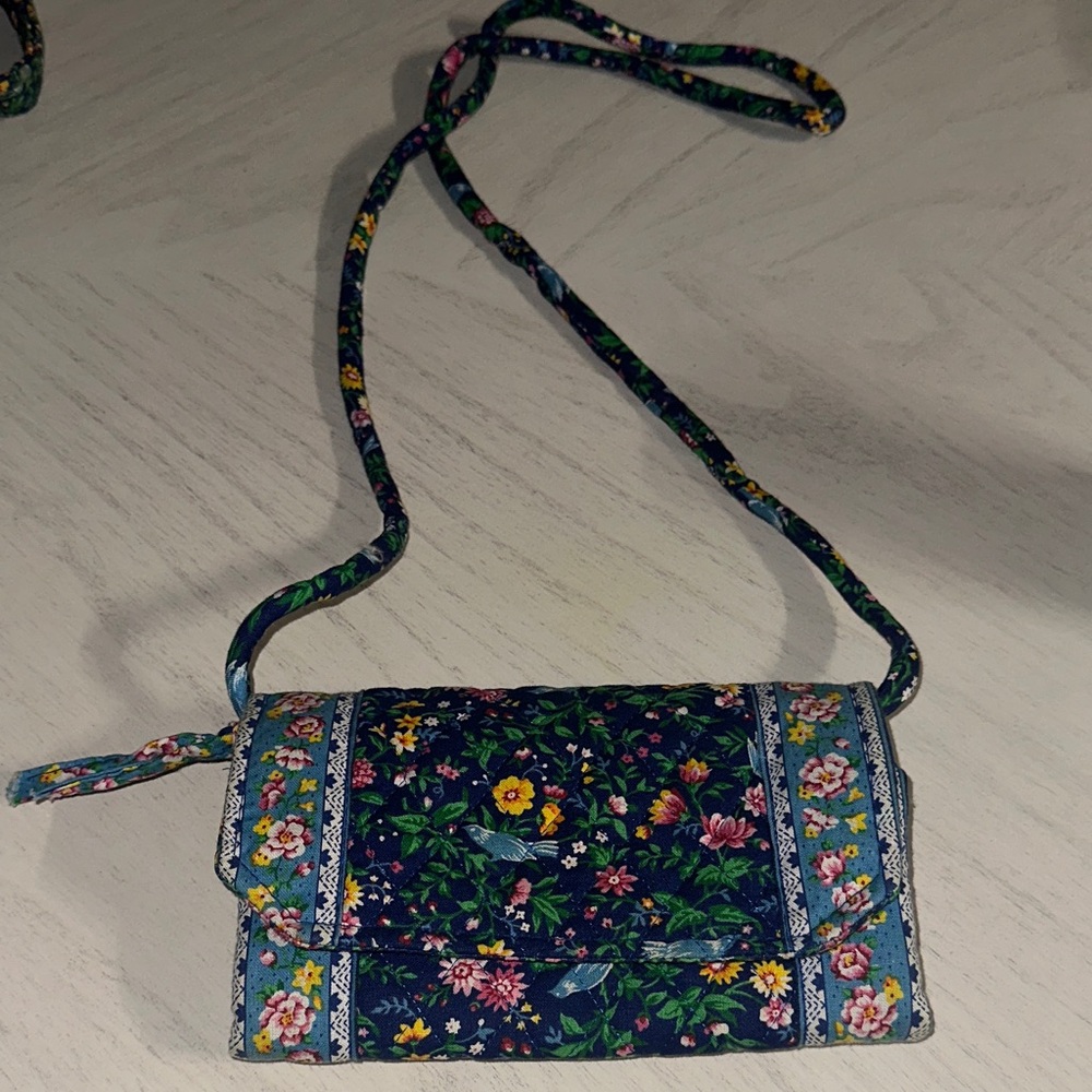 VINTAGE VERA BRADLEY CROSSBODY WALLET PURSE
